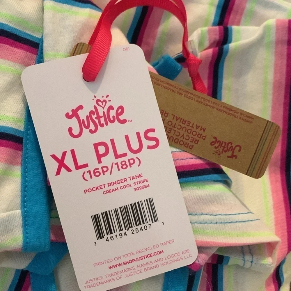 Justice Girl’s Plus Sleeveless Shirt